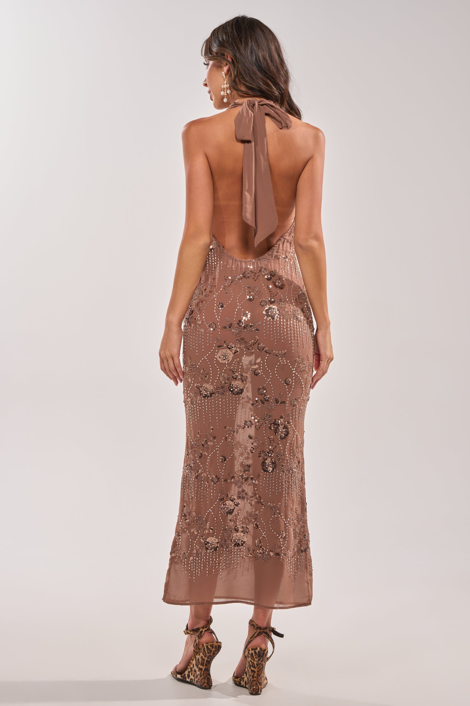 LOVE LETTERS EMBELLISHED MAXI DRESS