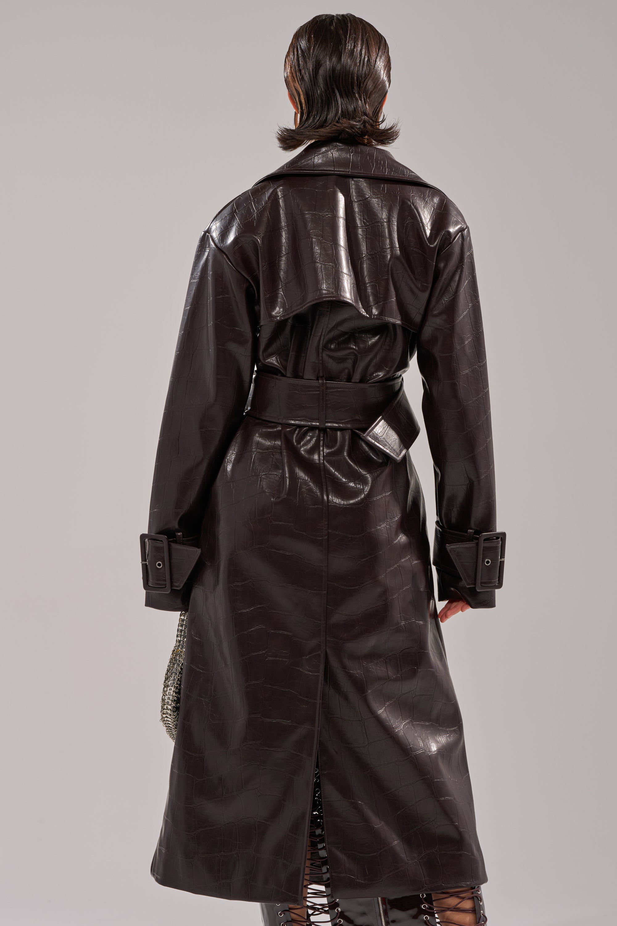 EMBOSSED CROC TRENCH