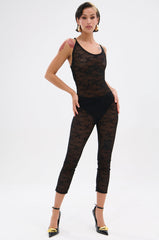 SABRINA MESH PRINTED JUMPSUIT