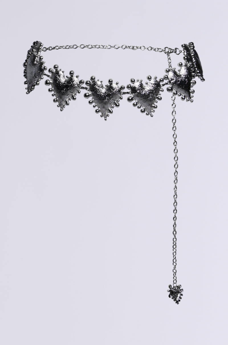 HOLD MY HEART METAL CHAIN BELT