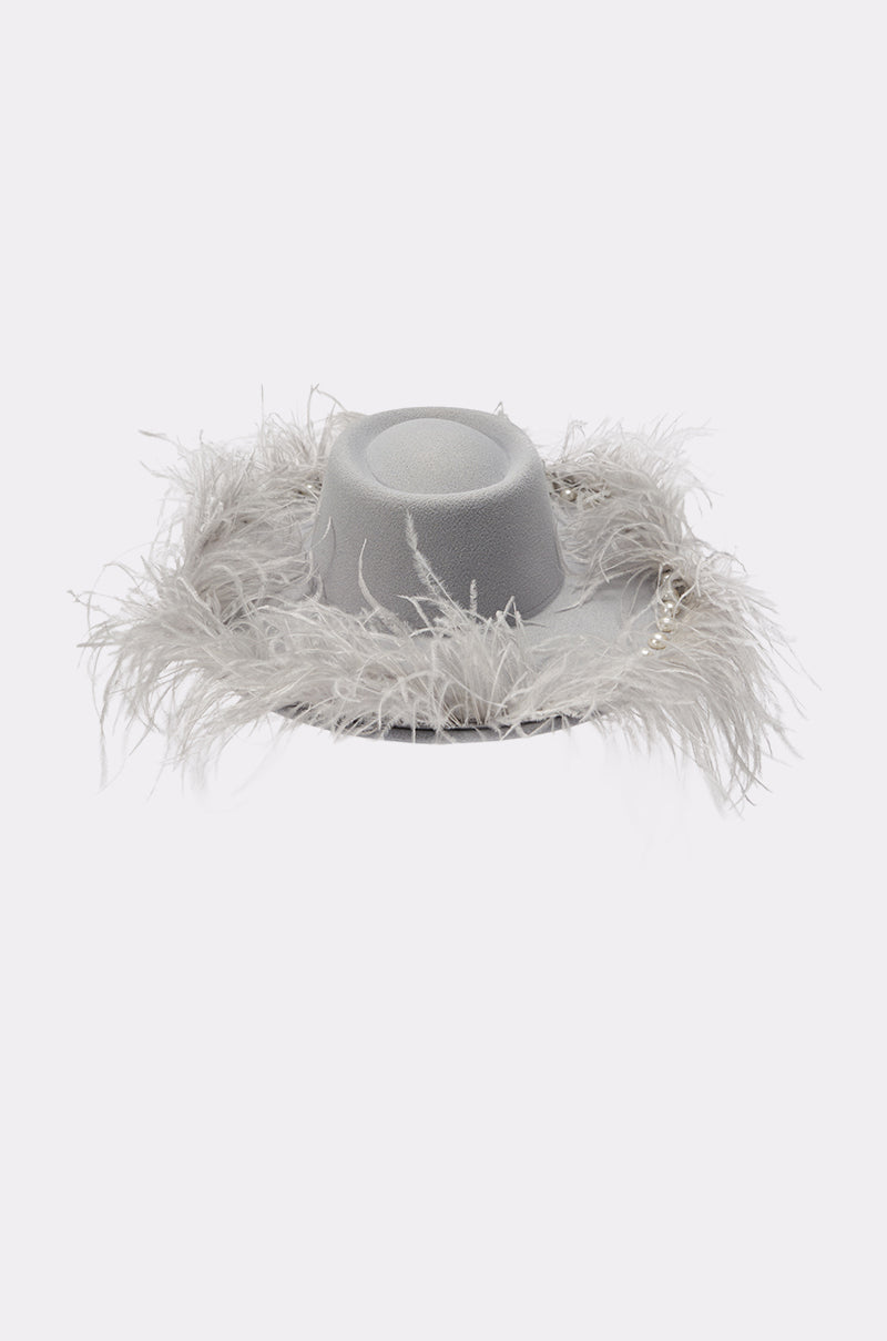 FEEL IT FEATHER BRIM HAT