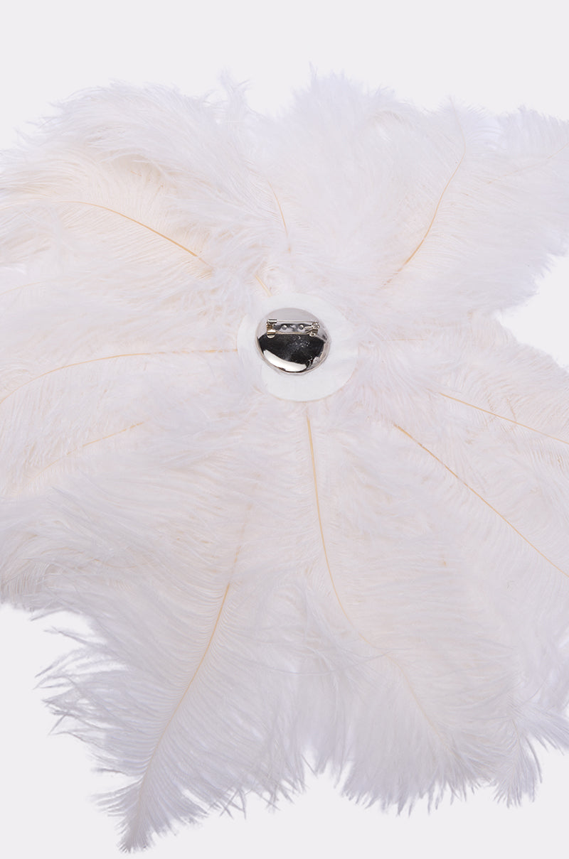 TREAT YOURSELF FEATHER BROOCH