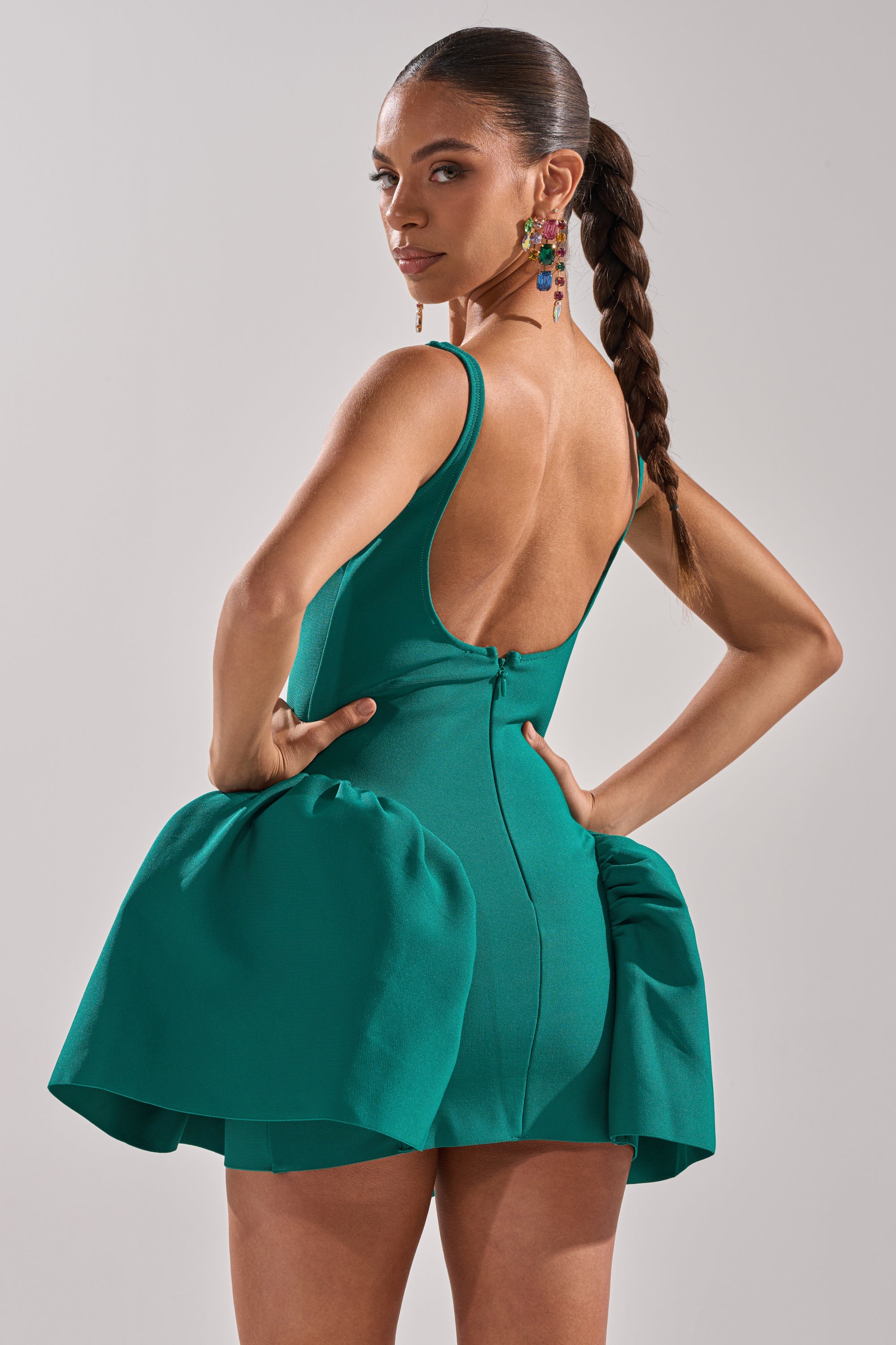DERBY DAYS BANDAGE MINI DRESS