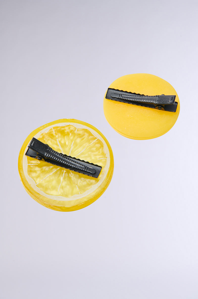 LIFE GIVES YOU LEMONS HAIR CLIP SET