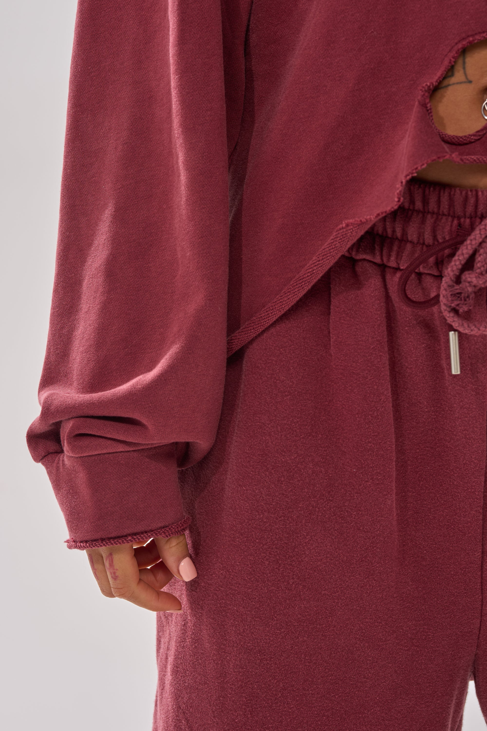 LACED UP FOR GOOD SWEATSHIRT IN PLUM