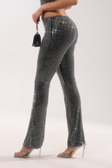 ALL EYES ON ME RHINESTONE FLARE TROUSER