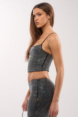 ALL EYES ON ME RHINESTONE BLOUSE