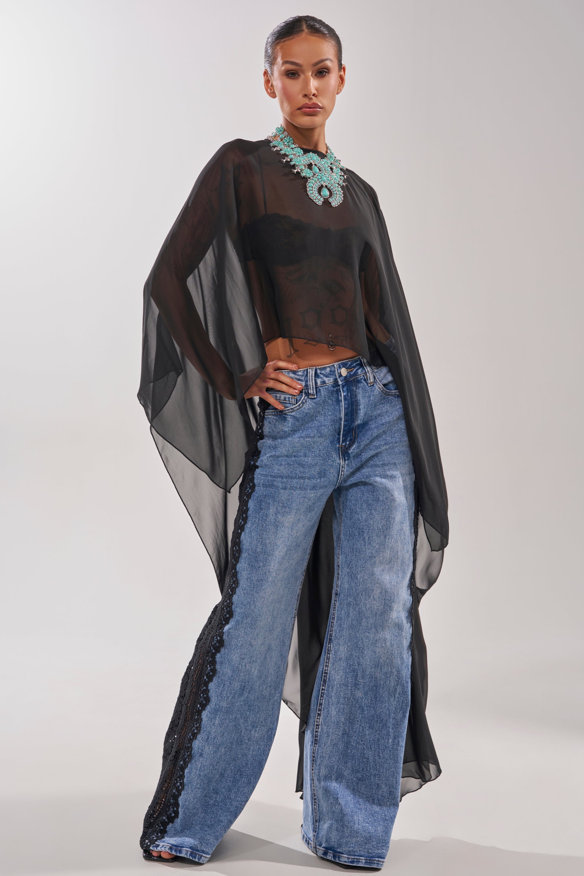 LOCKED IN LACE DENIM