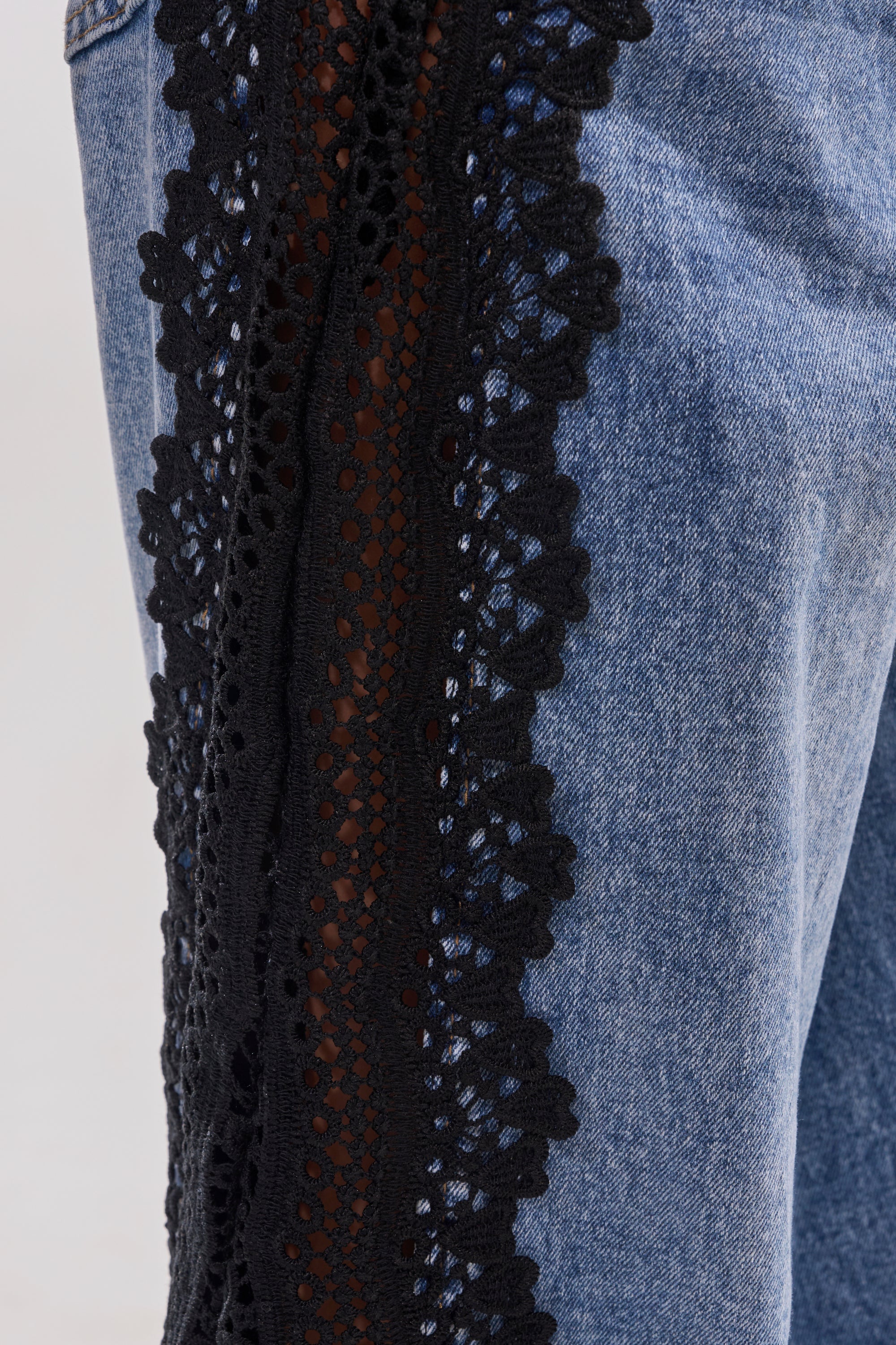 LOCKED IN LACE DENIM