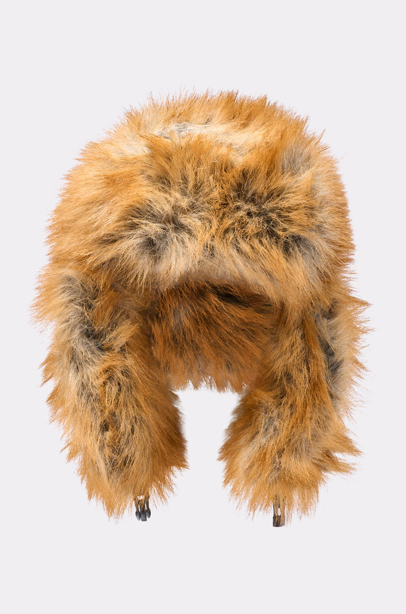 SO WITH IT FAUX FUR AVIATOR HAT
