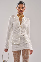YOU AND ME BABY SEQUIN BUTTON DOWN