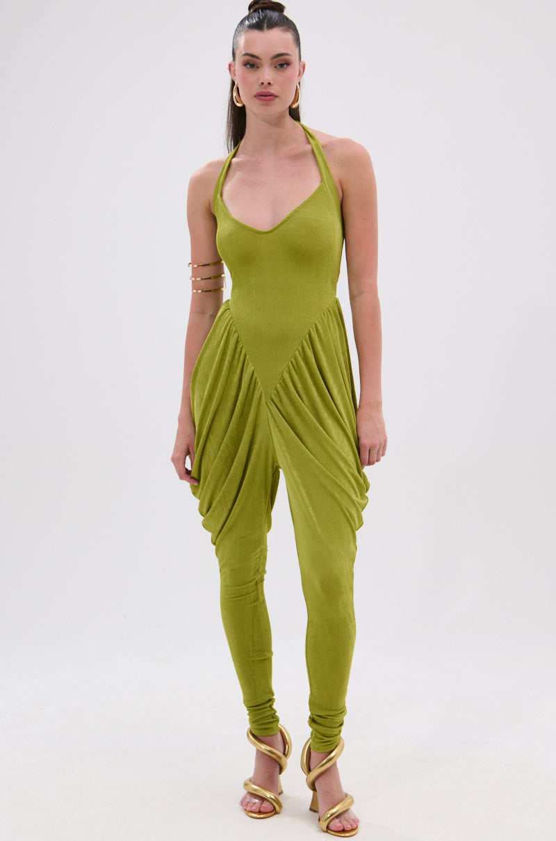 UP YOUR GAME RUCHED JUMPSUIT