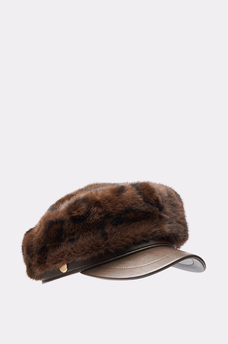 I AM THE LUXURY FAUX FUR BRIM HAT