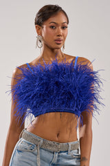BRIGHT LIGHTS FEATHER TOP