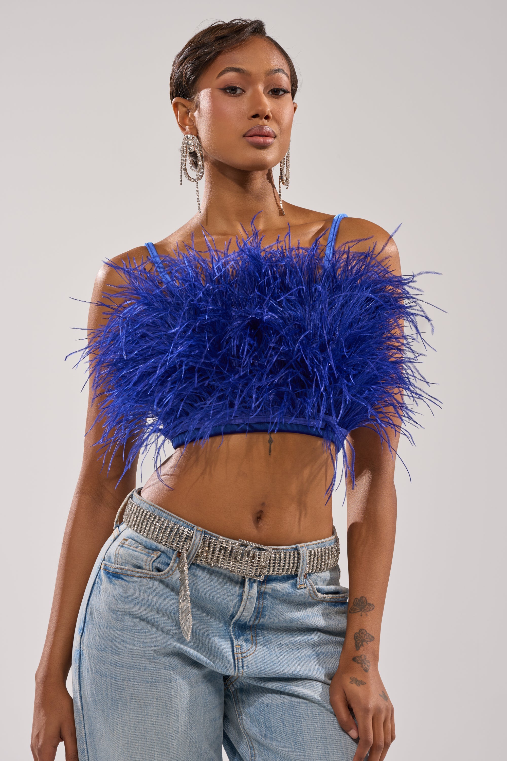 BRIGHT LIGHTS FEATHER TOP