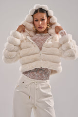 POPCORN FAUX FUR IN WHITE