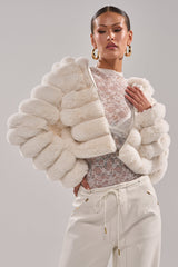 POPCORN FAUX FUR IN WHITE