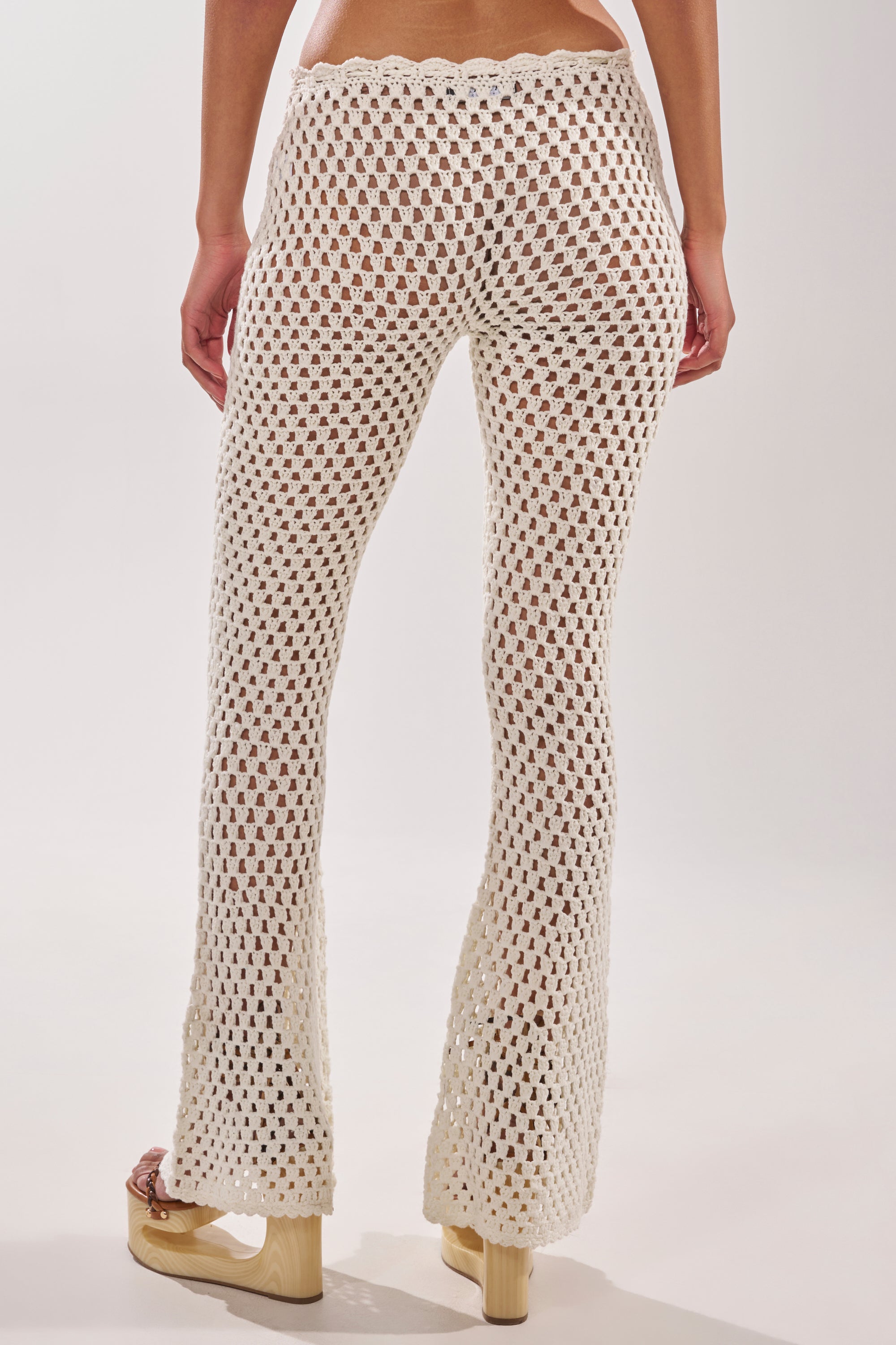 BEACH VIBES CROCHET FLARED PANT