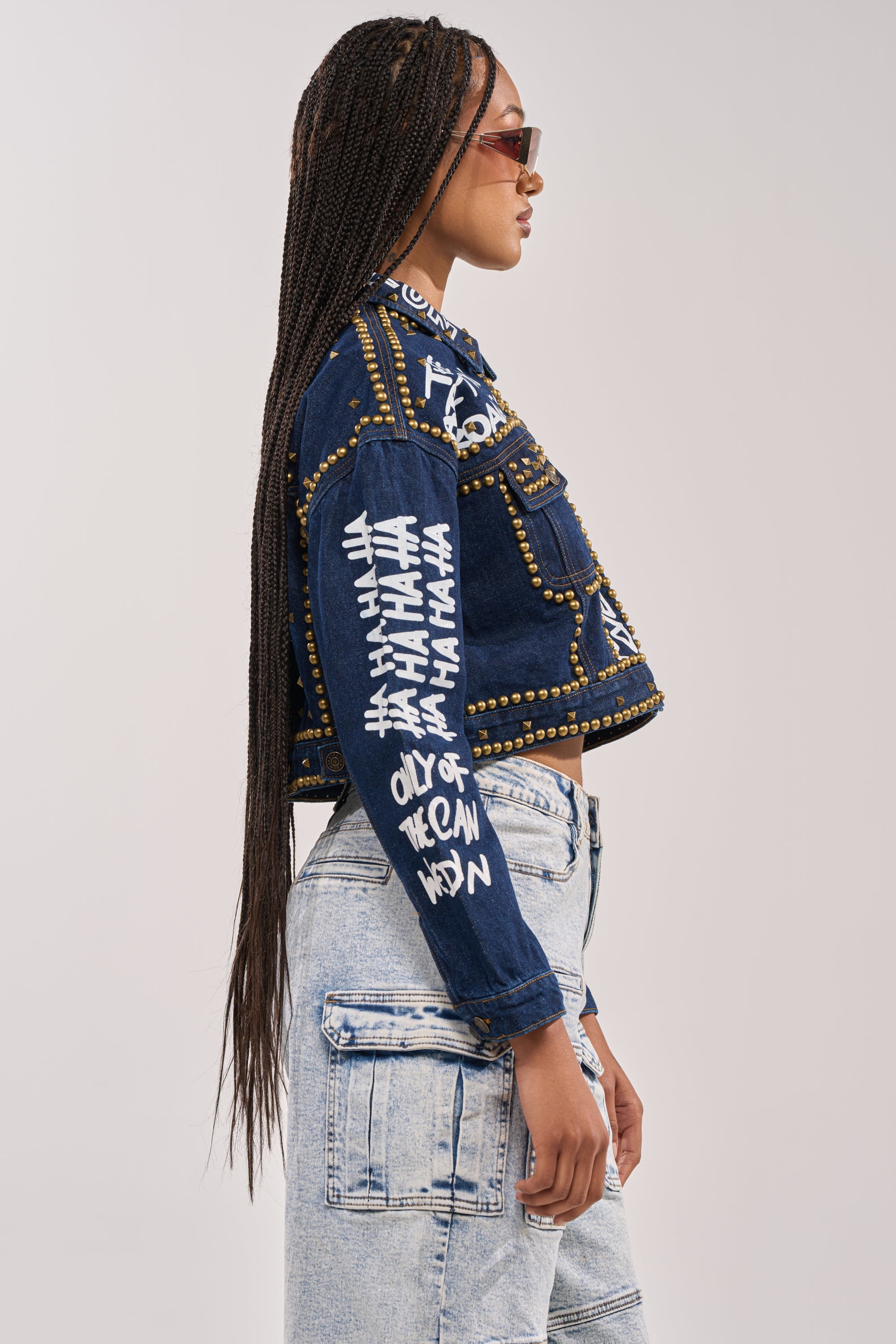 RHYTHM OF THE NIGHT DENIM JACKET IN DARK BLUE