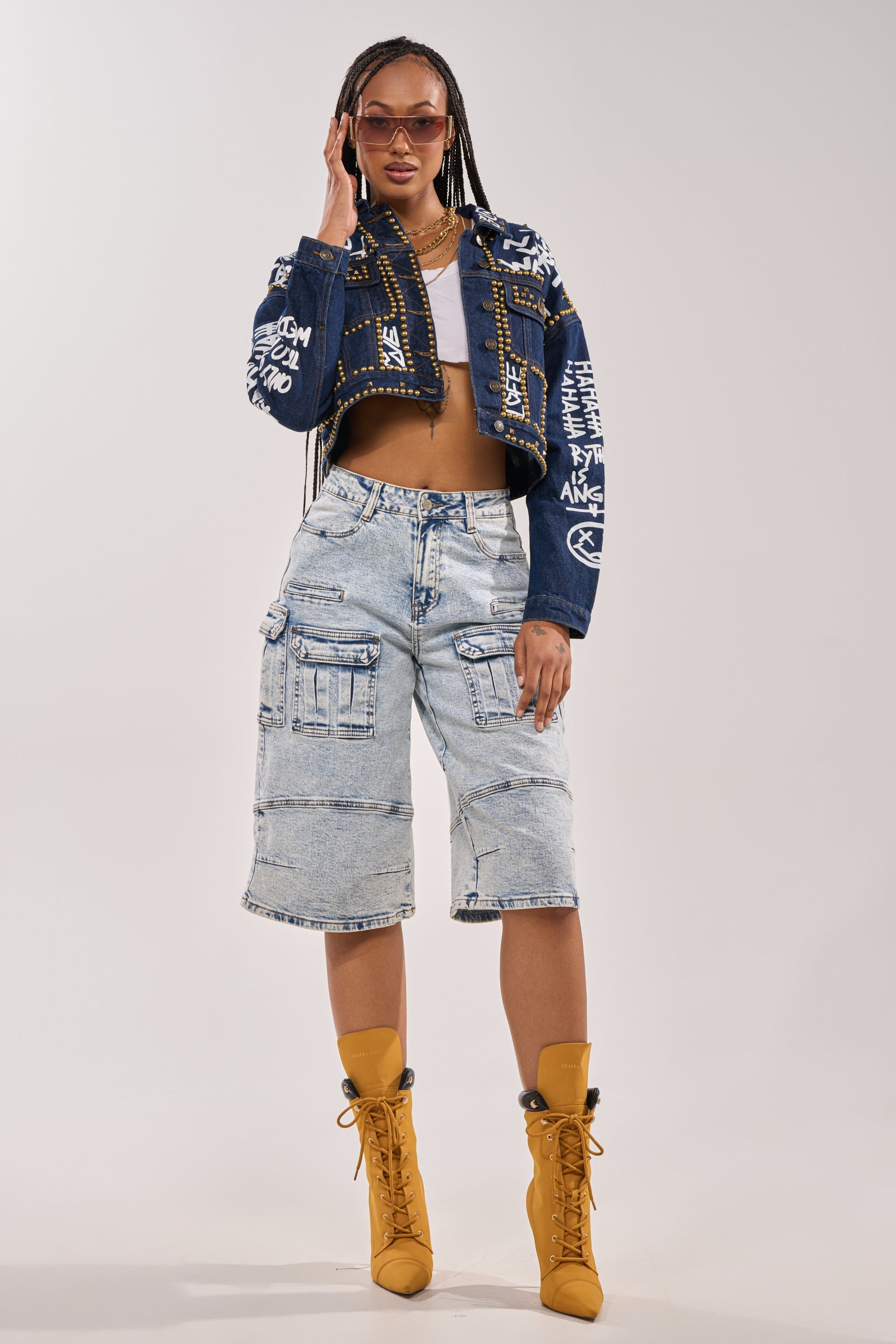 RHYTHM OF THE NIGHT DENIM JACKET IN DARK BLUE