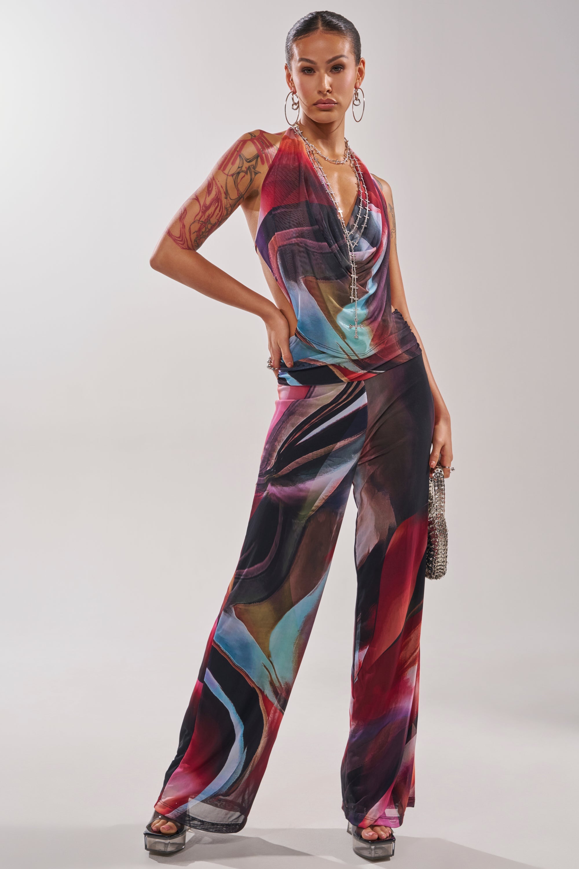 MAIN CHARACTER ENERGY COWL NECK JUMPSUIT