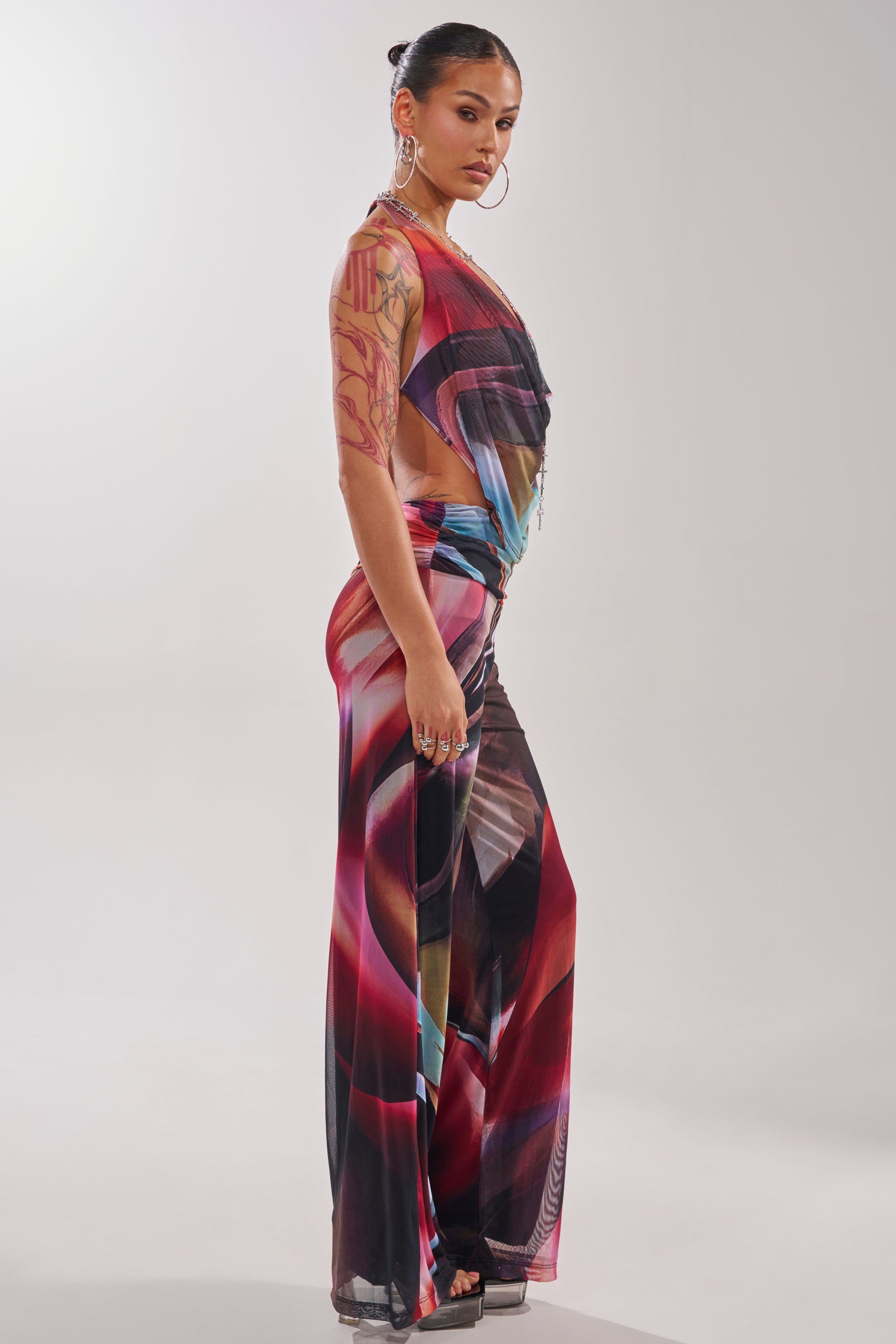 MAIN CHARACTER ENERGY COWL NECK JUMPSUIT