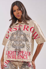 LIGHT SPEAKS IN SILENCE CANVAS SHIRT