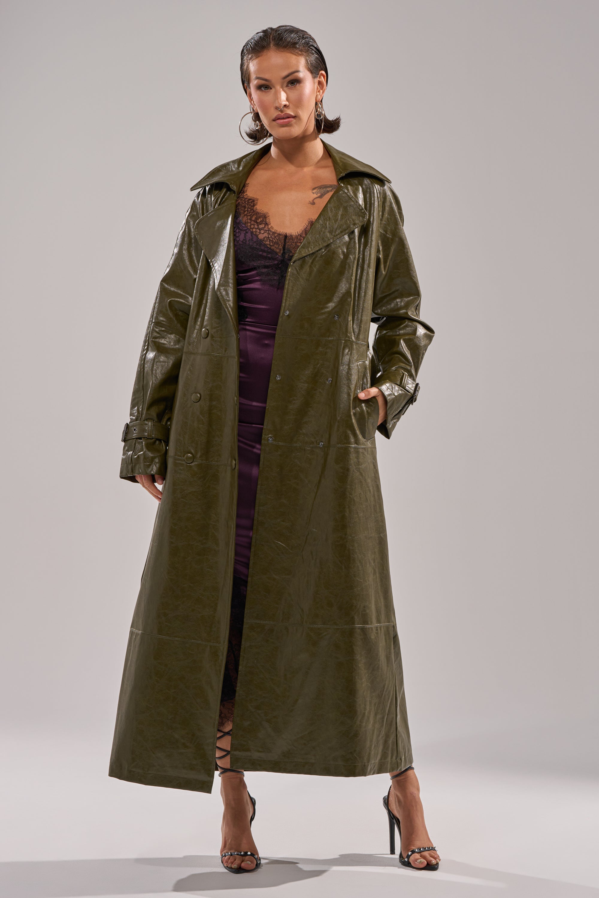 GEMINI EVERYDAY TRENCH IN OLIVE