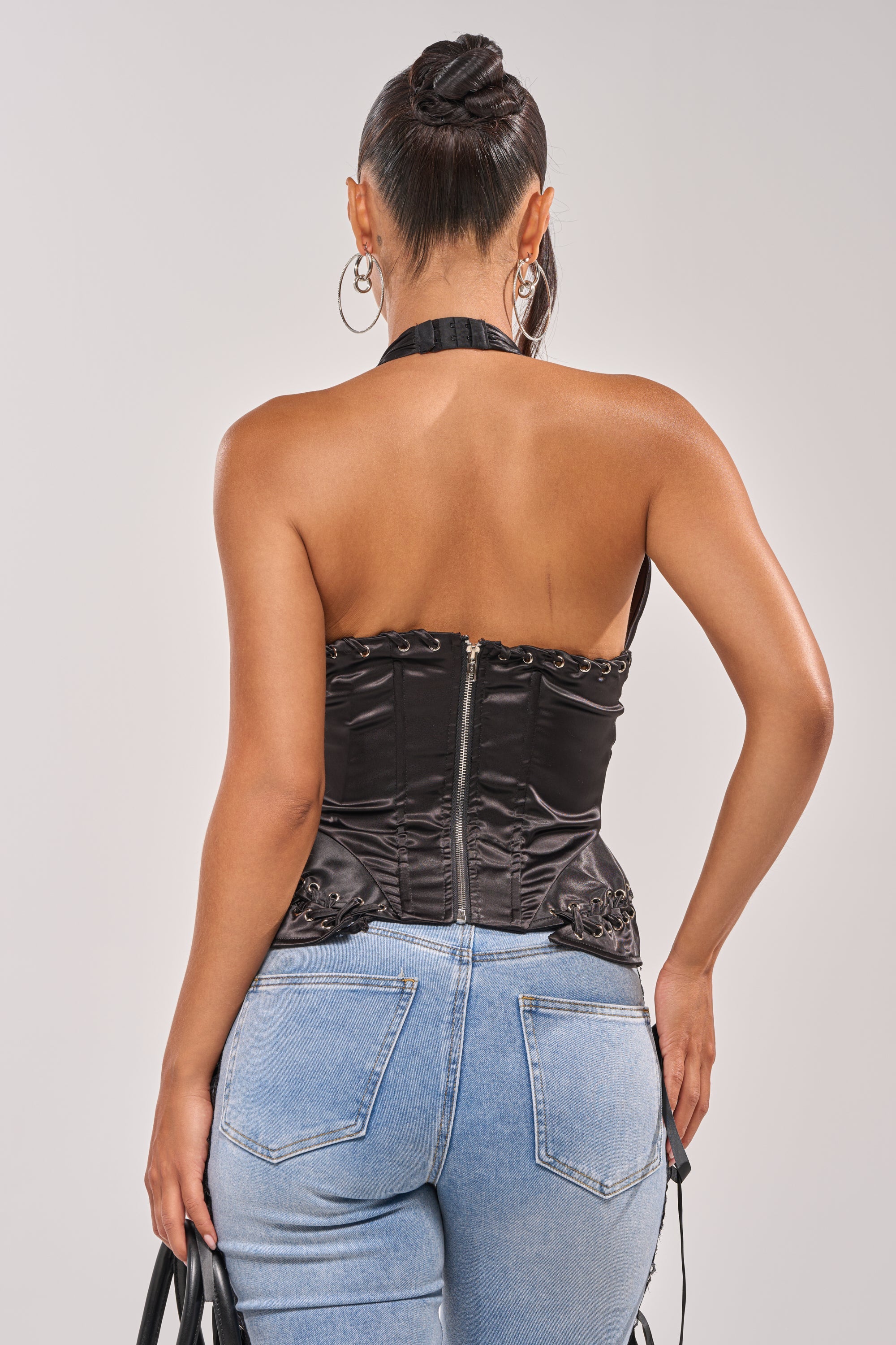 NOT MY PROBLEM SATIN CORSET