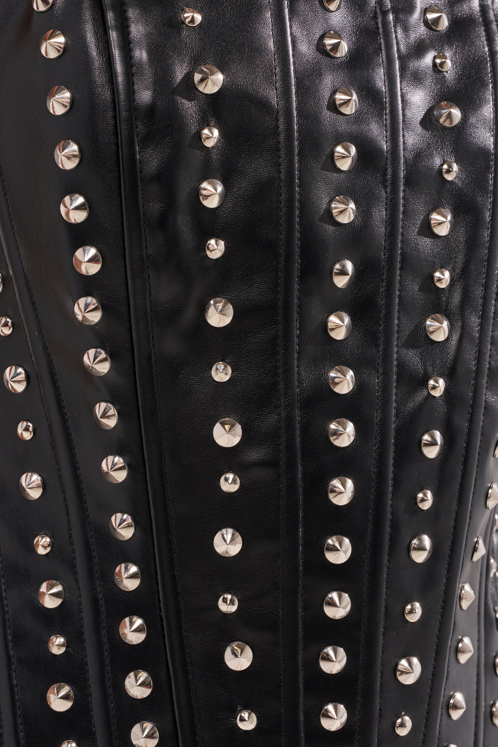DONT HUG ME FAUX LEATHER CORSET