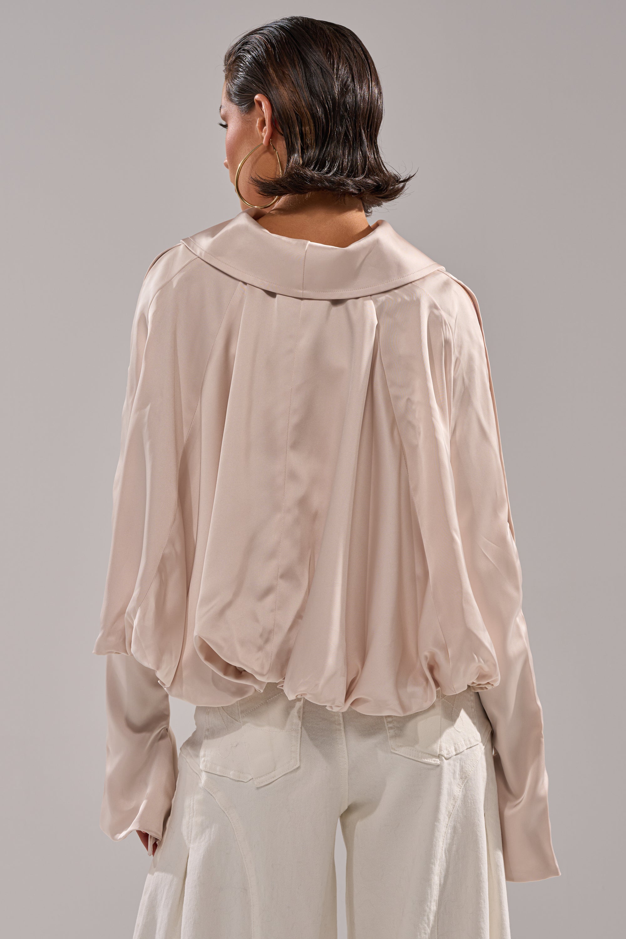 GET WITH IT SATIN BLOUSE