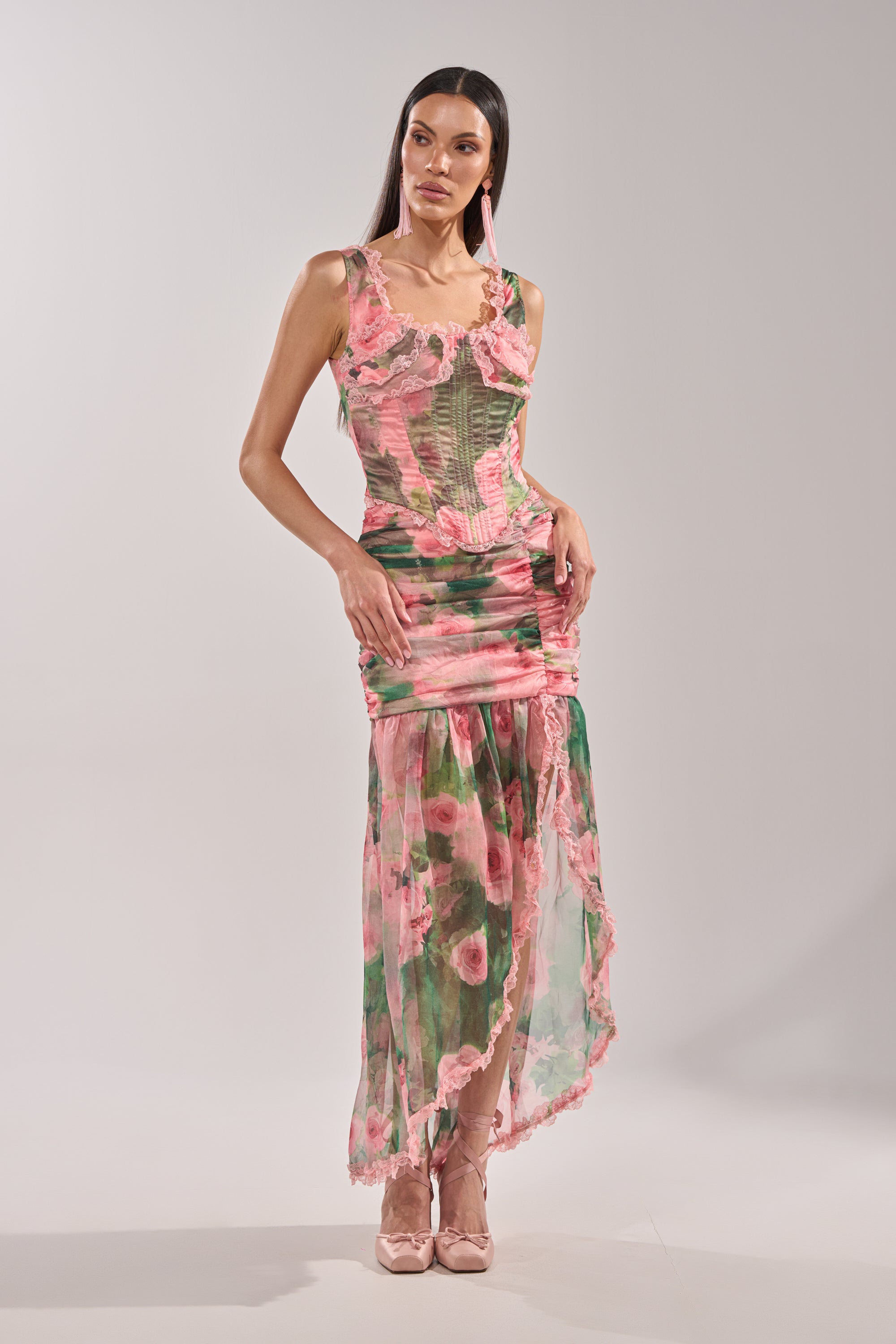 DREAMING FLORAL MAXI SKIRT