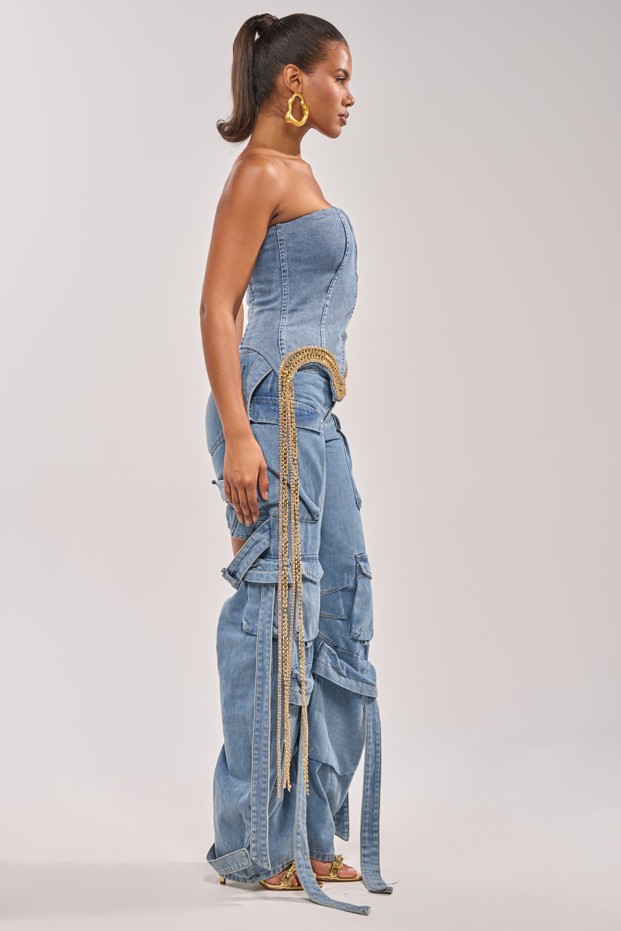 SHOW IT OFF DENIM CORSET
