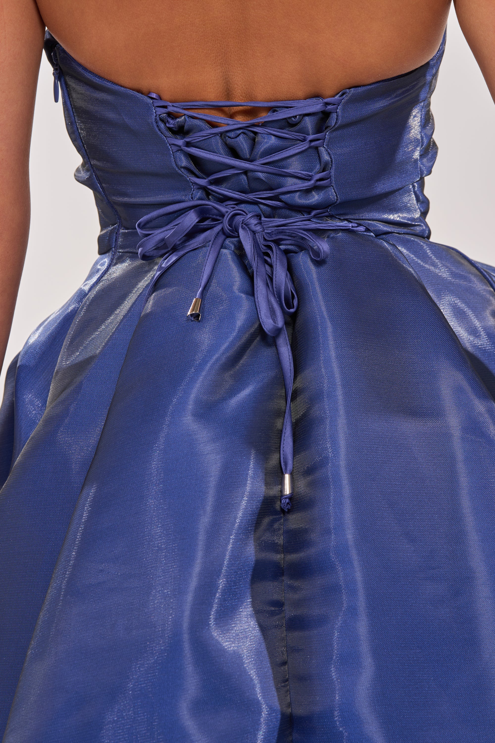 HEAD OVER HEELS HIGH-LOW DRESS IN BLUE