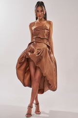 HEAD OVER HEELS HIGH-LOW DRESS
