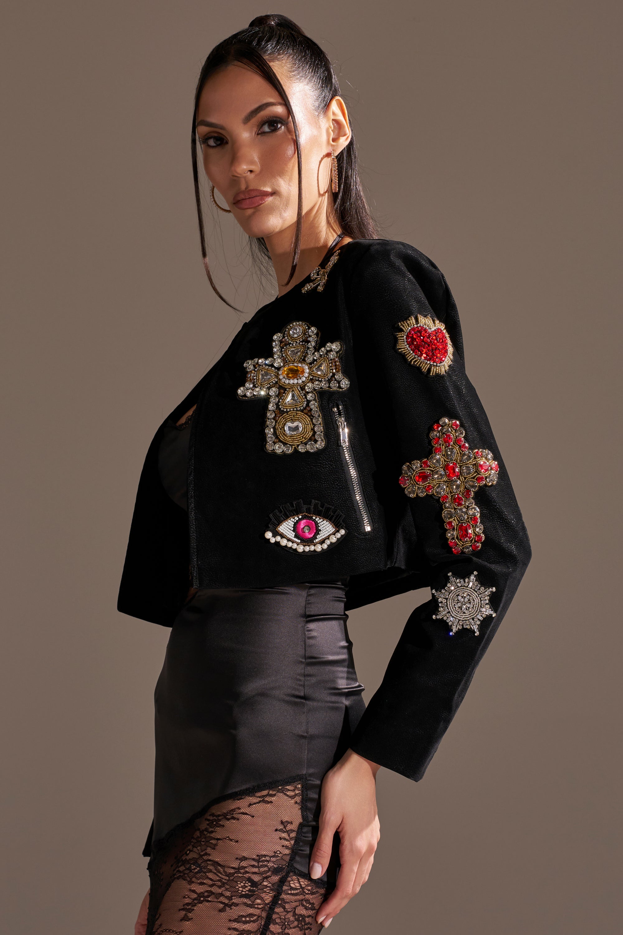 COUNT YOUR BLESSINGS EMBELLISHED BLAZER