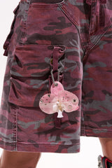 PIERCED ORCHID FLOWER KEYCHAIN SET