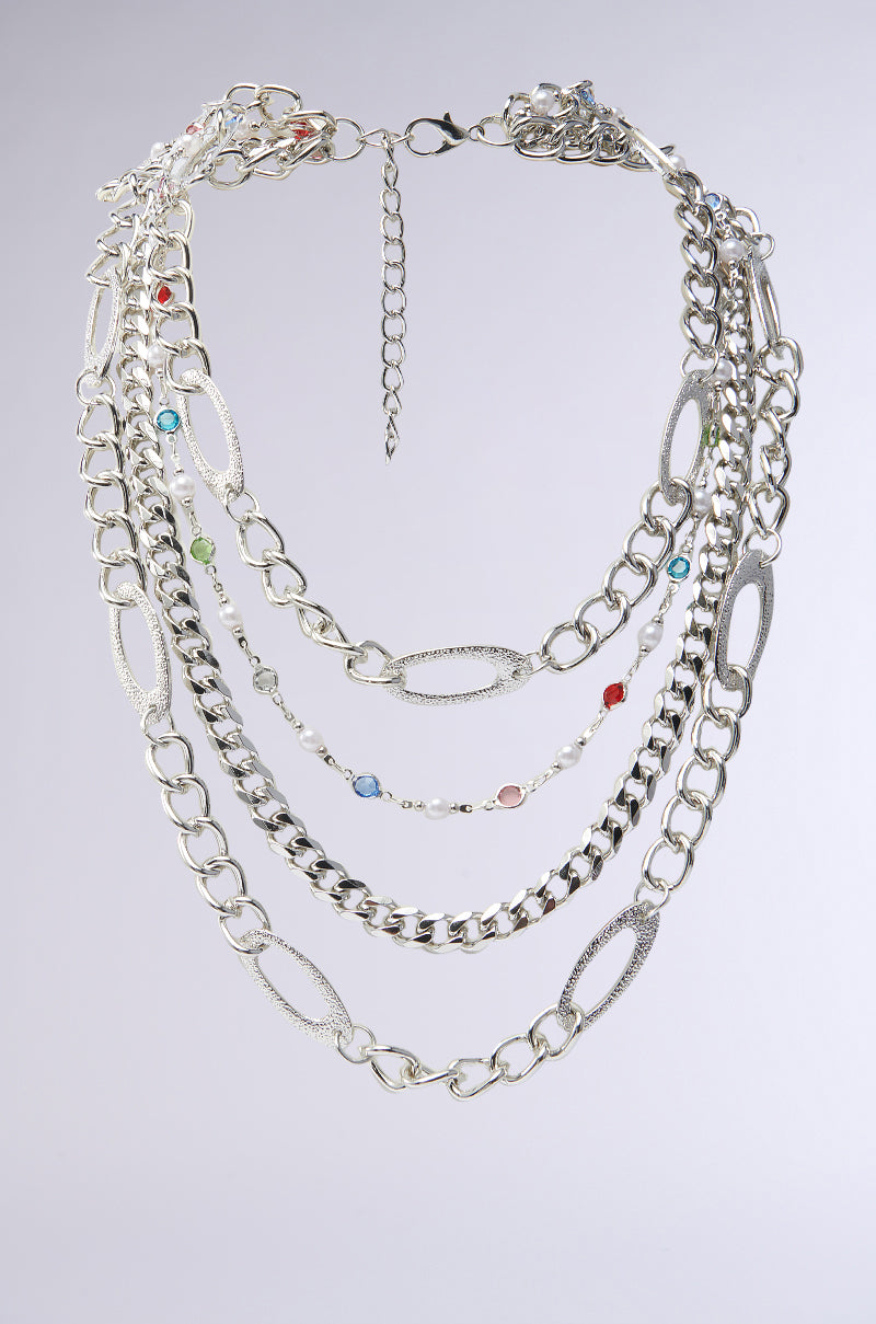 TAKE A NOTE SILVER NECKLACE