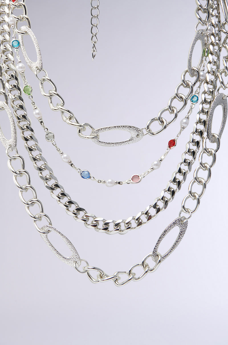 TAKE A NOTE SILVER NECKLACE