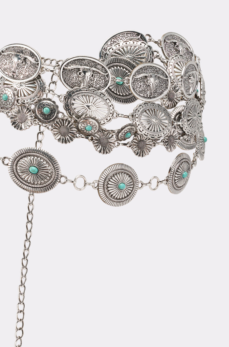WILD WEST LAYERED CHAIN BELT