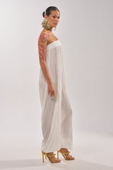 FROM THE CITY DROP CROTCH JUMPSUIT IN WHITE