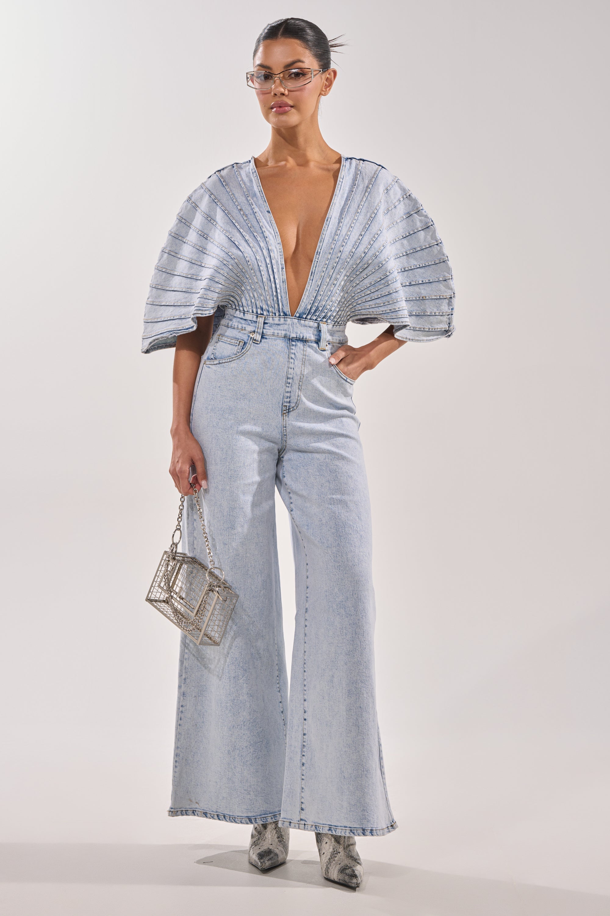 BORN TO STAND OUT DENIM JUMPSUIT