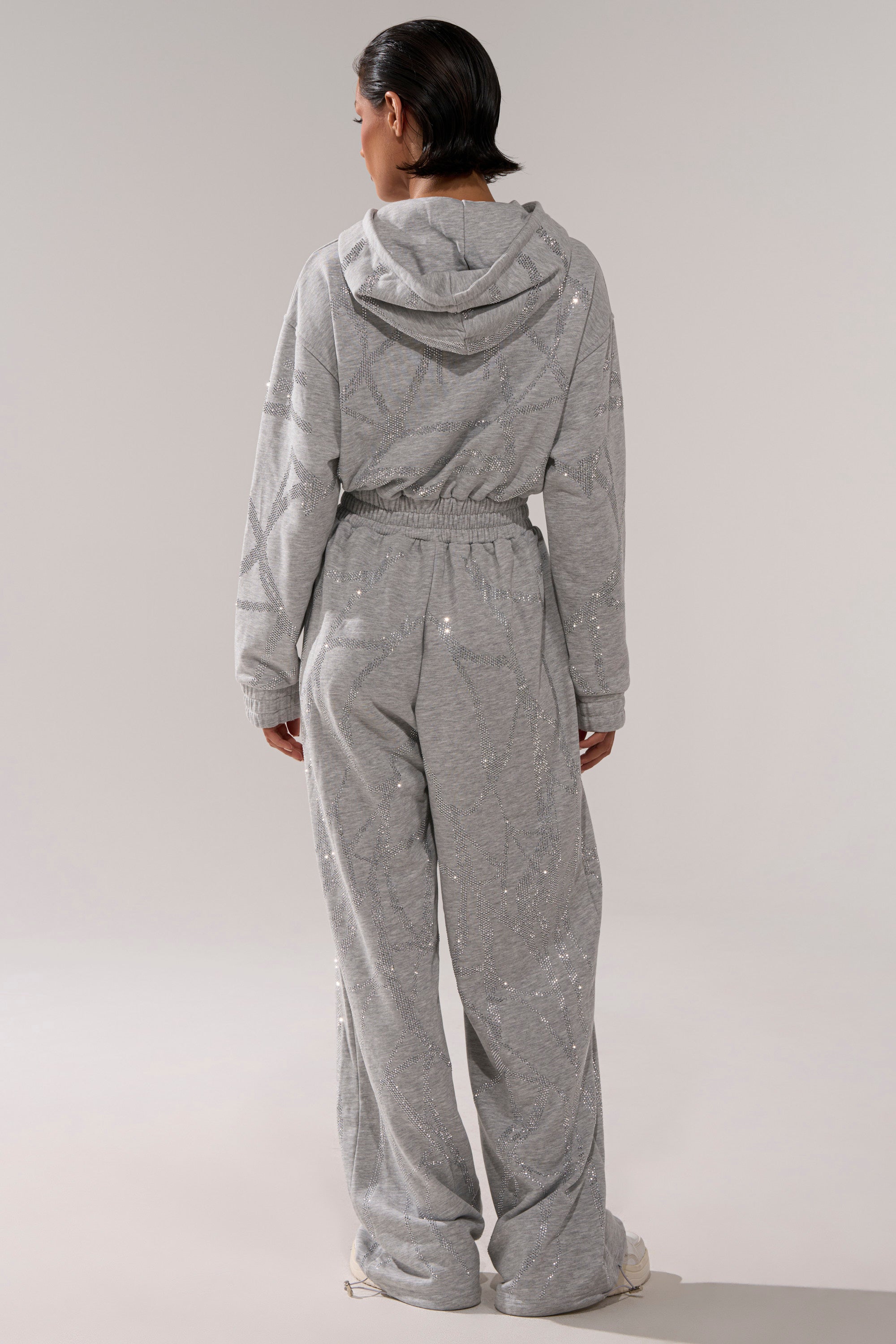 NEVER BUGGIN PRINTED FRENCH TERRY JUMPSUIT