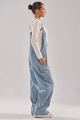 HAMPTONS STRIPED CARPENTER OVERALLS