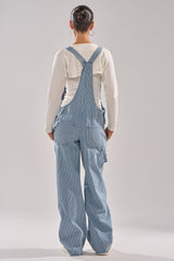HAMPTONS STRIPED CARPENTER OVERALLS
