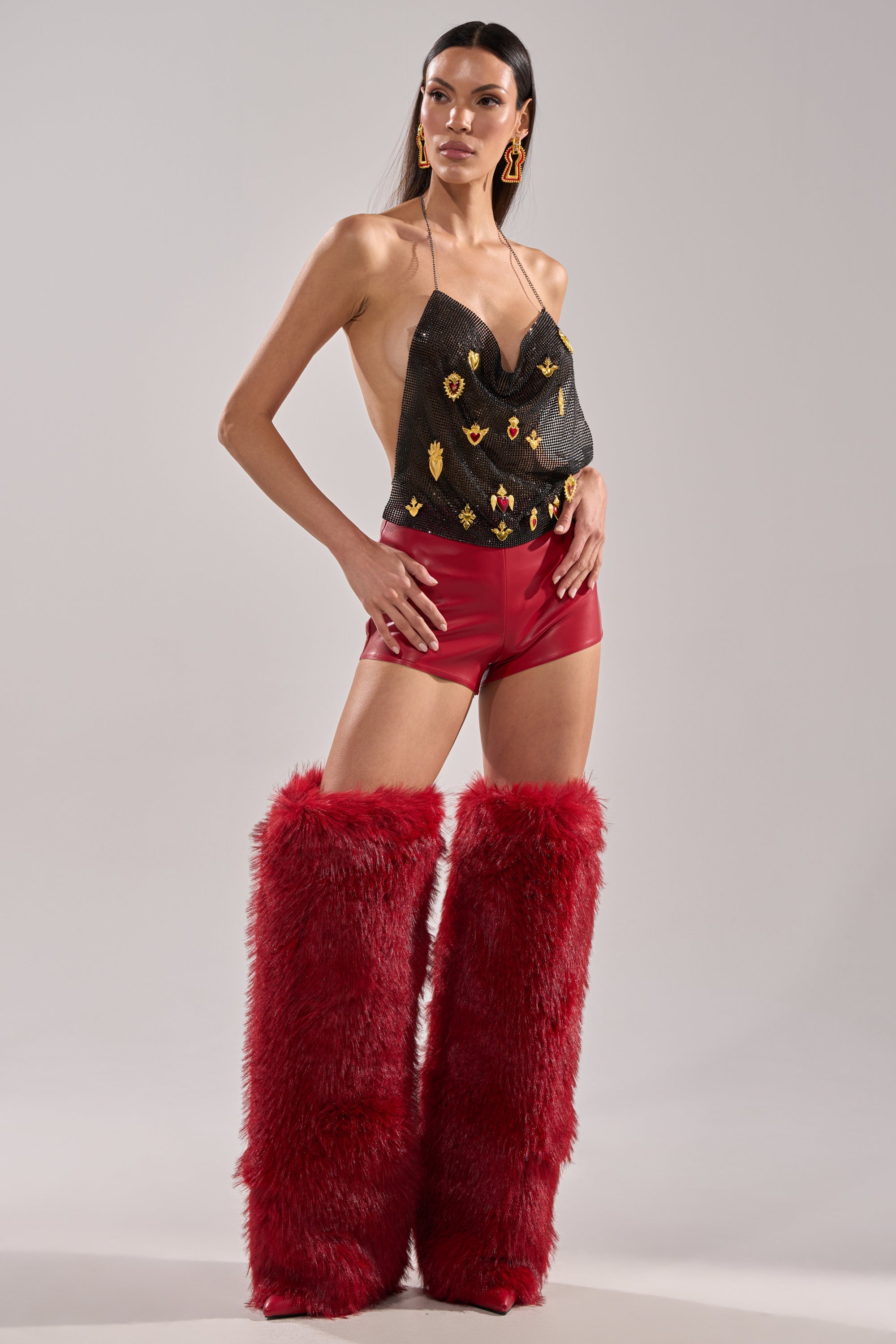WONT LET IT GO FAUX LEATHER SHORT