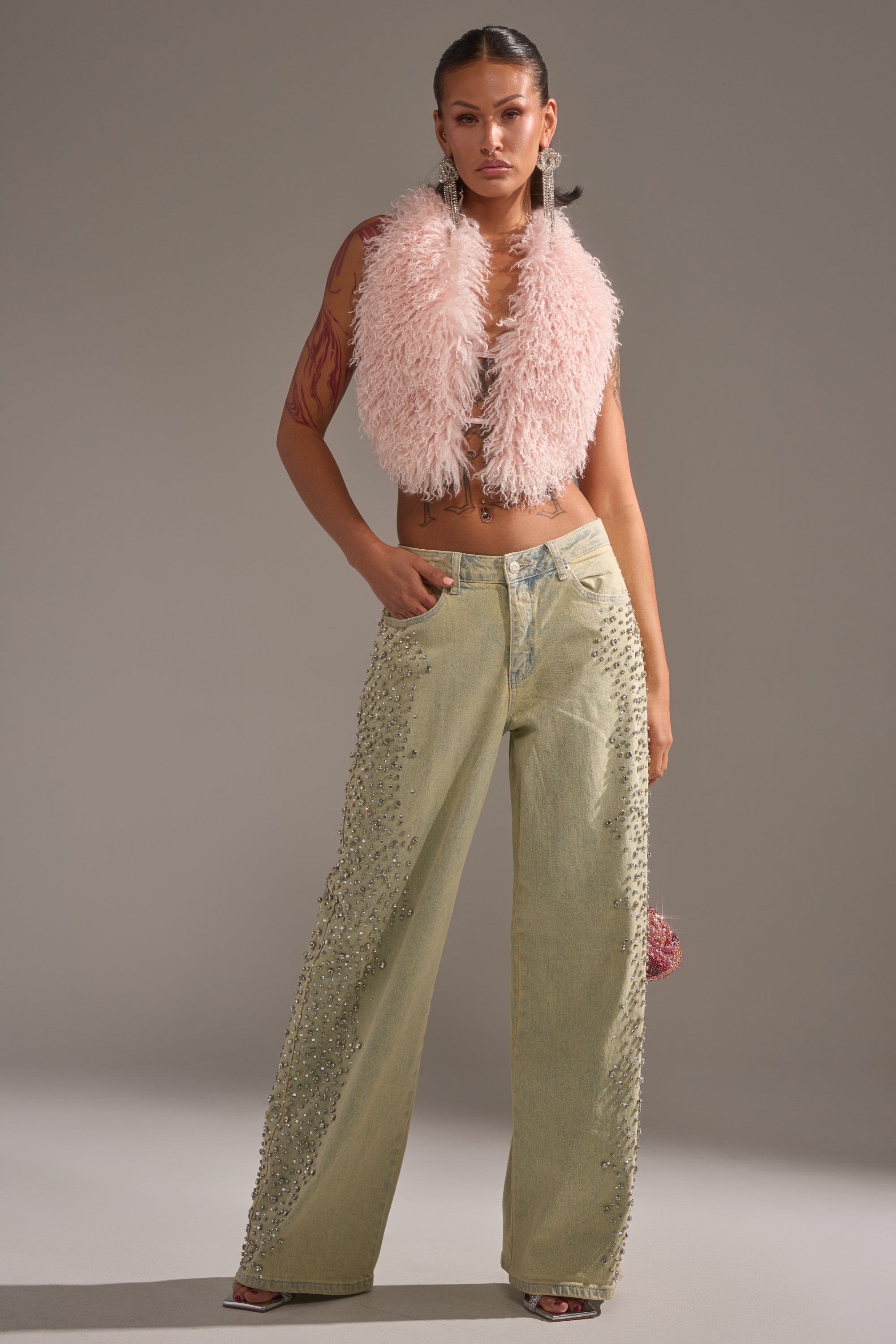 FEELING EXTREME RHINESTONE DENIM
