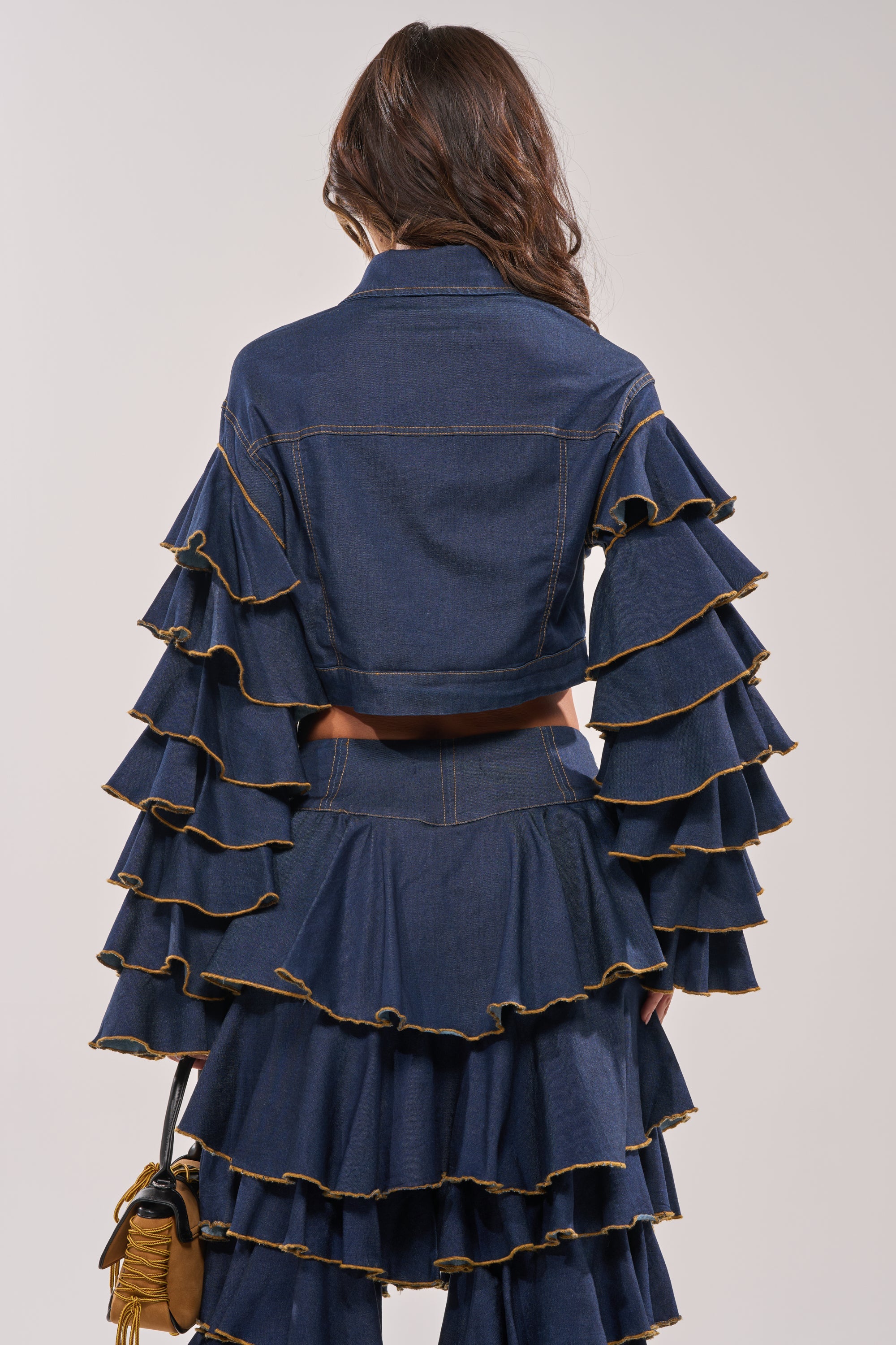 SHAKE IT OUT CROPPED DENIM JACKET