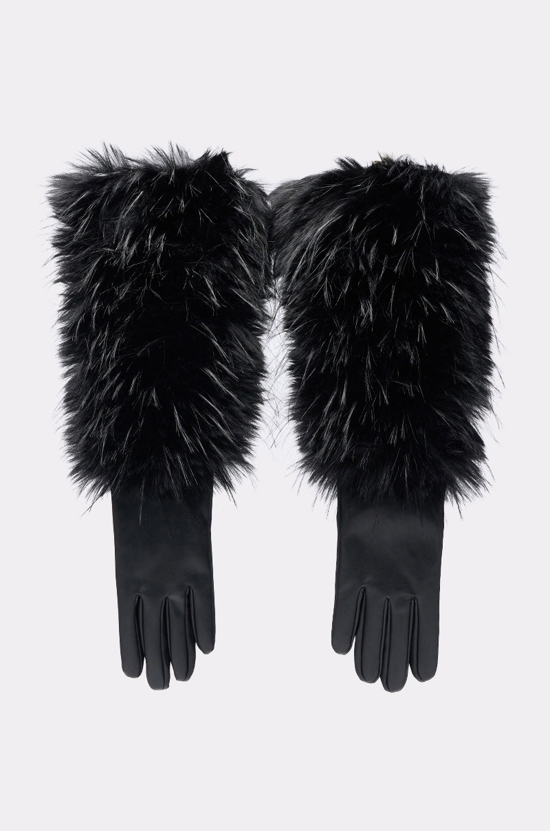 STAY EXPENSIVE FAUX FUR GLOVES