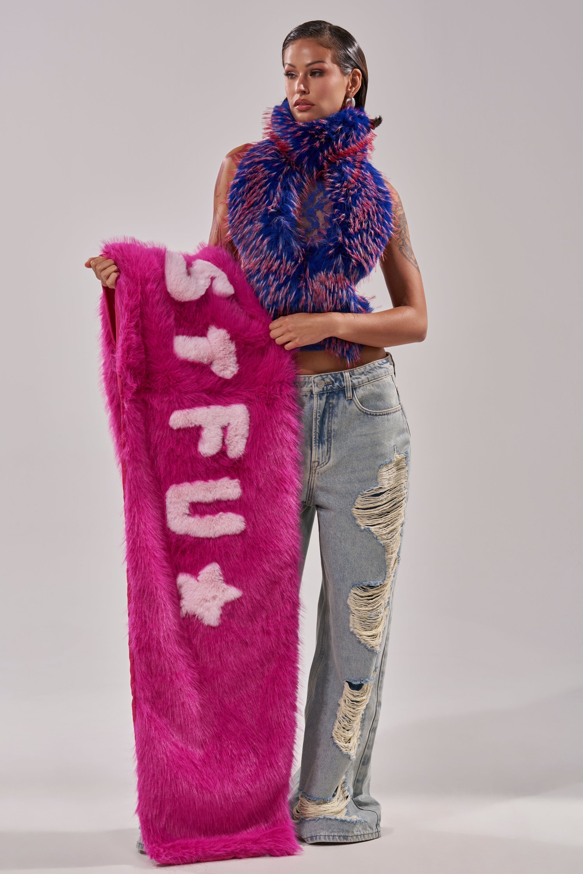 STFU FAUX FUR SCARF